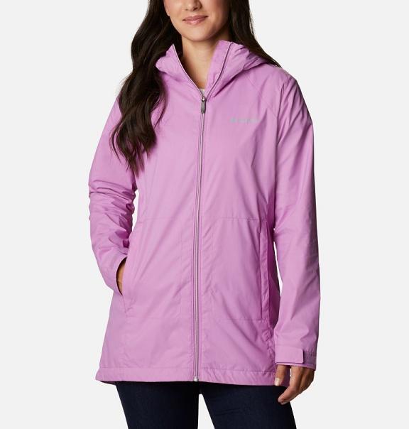 Columbia Switchback Rain Jacket Pink For Women's NZ46128 New Zealand